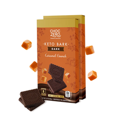 Dark Chocolate Caramel Crunch Keto Bark